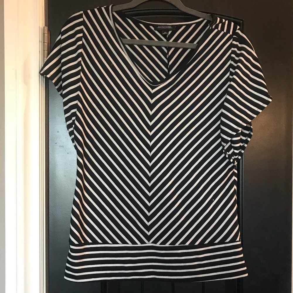 Black and white striped top